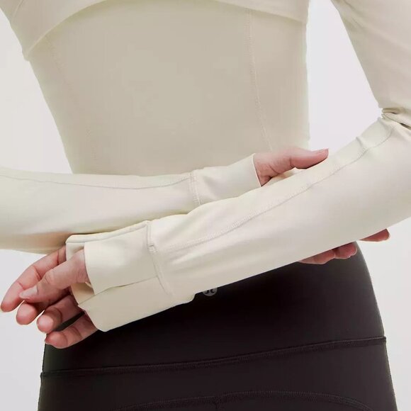 lululemon Define Cropped Jacket Slim Exercise High Elastic Yoga Clothe Bone.Gold - Picture 5 of 5